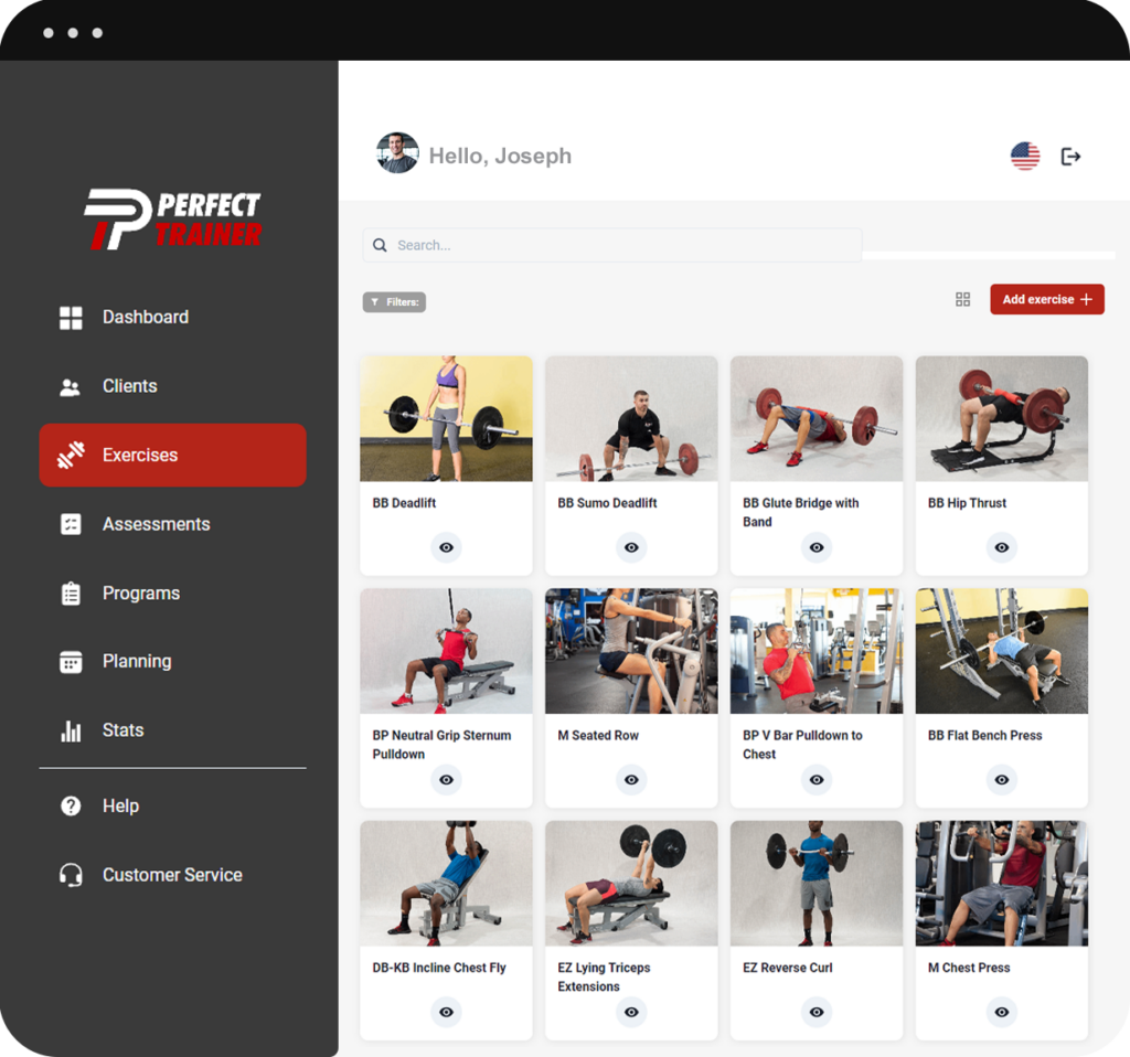 Perfect Trainer - Aplicación para entrenadores - App for personal trainers